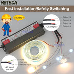 transformateur led étanche 12v 24v 36w 600w ip67 super thin waterproof certifié fcc rohs