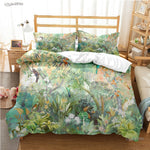 Parure de lit tropicale microfibre housse couette et taies