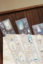 rubans washi autocollants semi transparents floral vintage romantique étoiles motifs géométriques