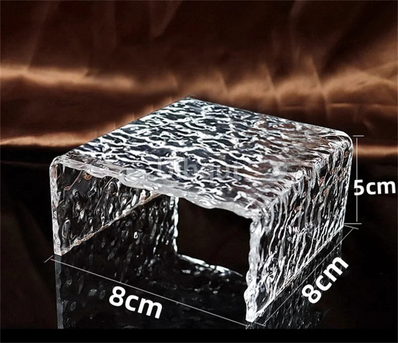présentoir transparent moderne cupcakes stand acrylique texturé rangement étagère exposant deux pièces
