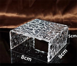 présentoir transparent moderne cupcakes stand acrylique texturé rangement étagère exposant deux pièces