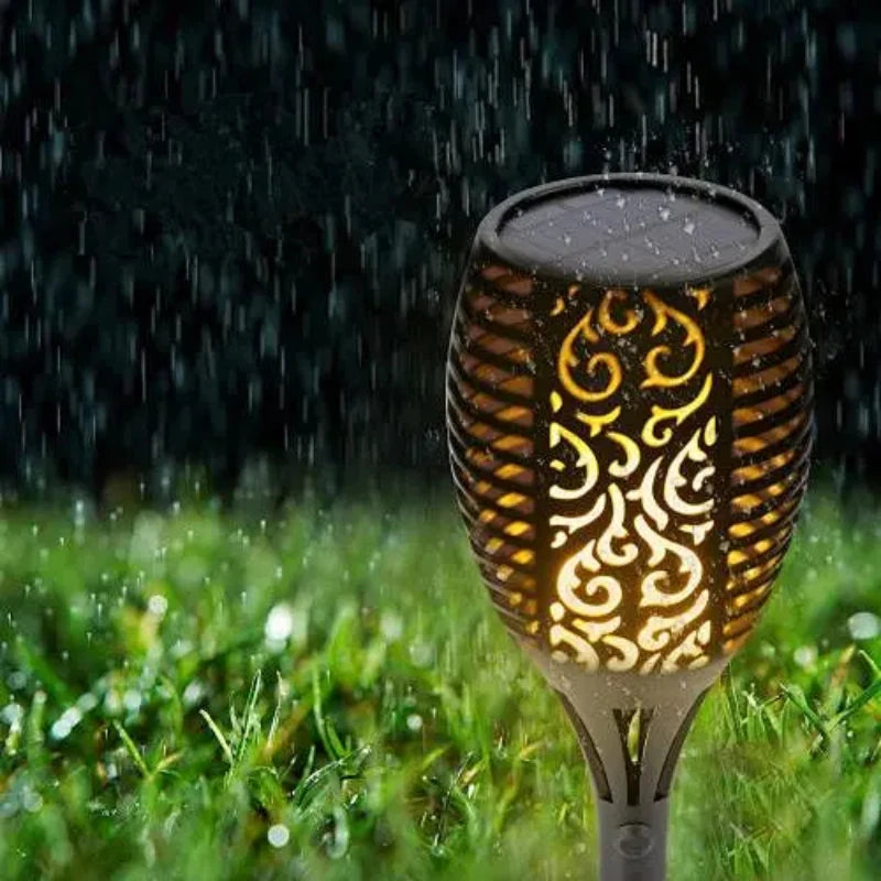 lampe solaire décorative moderne motif floral noir tringle sol ip65 led extérieure halloween jardin