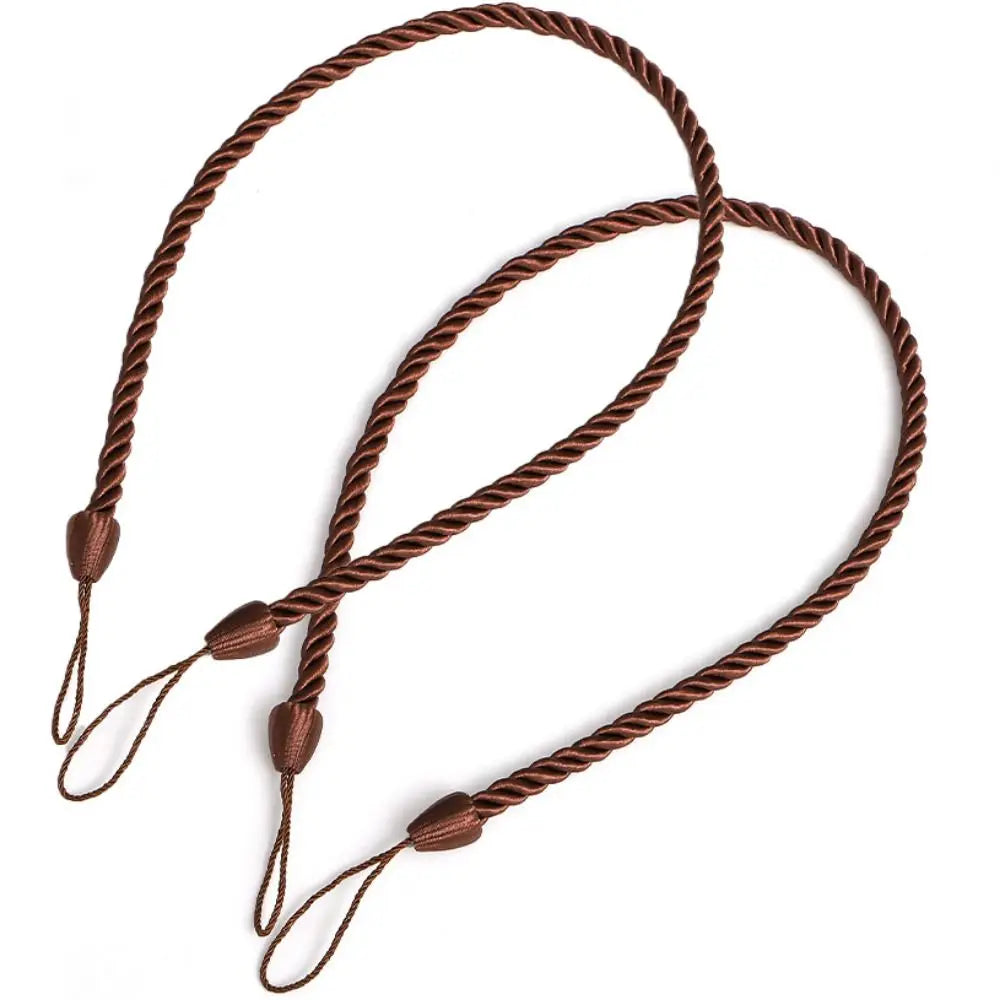 corde rideaux marron tressée moderne opacité fixations accessoire voilure coton pratique facile'utilisation chambre salon