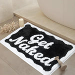 tapis bain moderne antidérapant polyester multicolore lettres relief adultes salon entrée