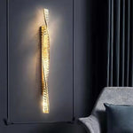 lampe murale moderne or blanc cassé cristal translucide dimmable luxueux