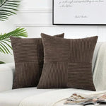 housses coussin polyester rayées modernes non toxiques opaques couleur beige marronclair blancvertmarine chambre