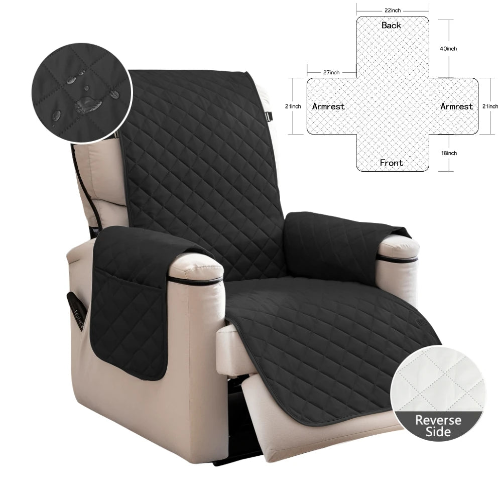 housses chaise gris beige quiltées boucles métalliques poche moderne lavable automne hiver