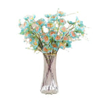 bouquet fleurs artificielles rose blanc bleu moderne élégant vase transparent décoration intérieure anniversaire mariage