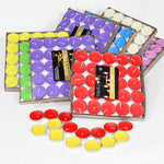 bougies parfumees rouge jaune violet blanc festives parfum citronnelle opacites modernes pack fifty