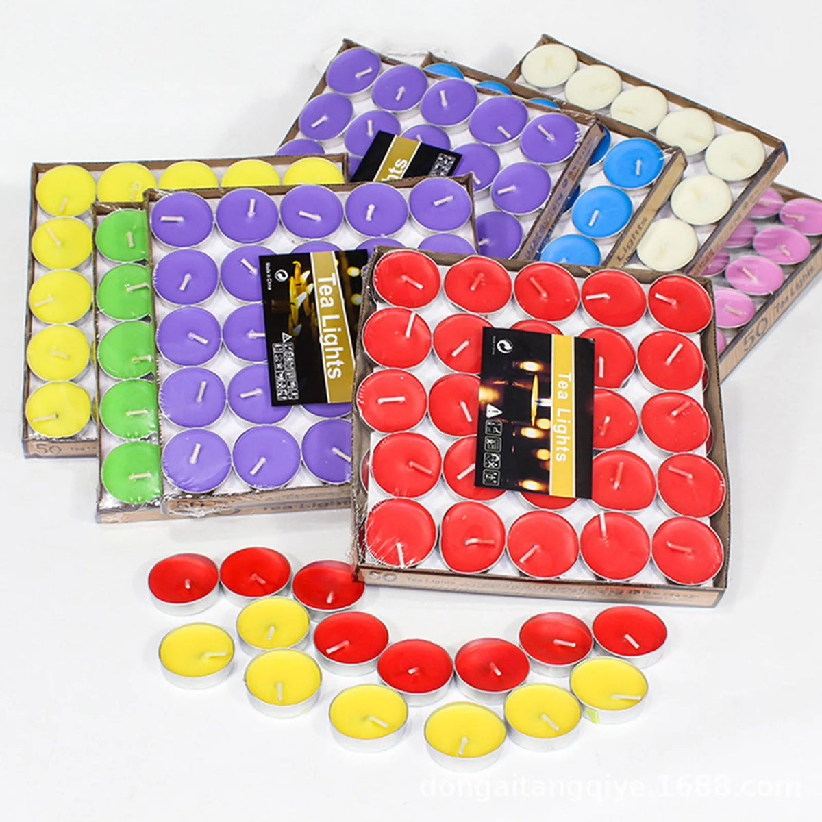 bougies parfumees rouge jaune violet blanc festives parfum citronnelle opacites modernes pack fifty