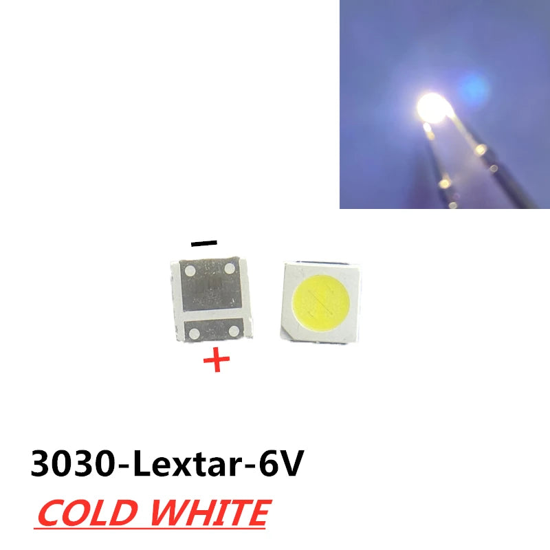 Leds 3030 blanc froid 18w 97lm 6v surface mount tv lcd backlight repair pack
