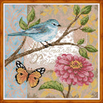 broderie point croix oiseau fleurs motifs animaux pastorales peinture coton instructions fil aiguilles artisanal