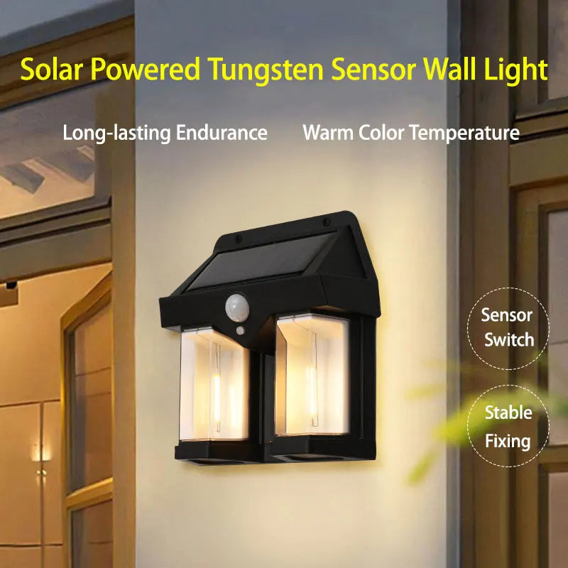 Éclairage extérieur solaire avec 3 modes et détecteur