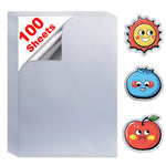sticker adhésif transparent imprimable illustratif cartoon animaux planètes astronautes vinyle A4 210x297mm