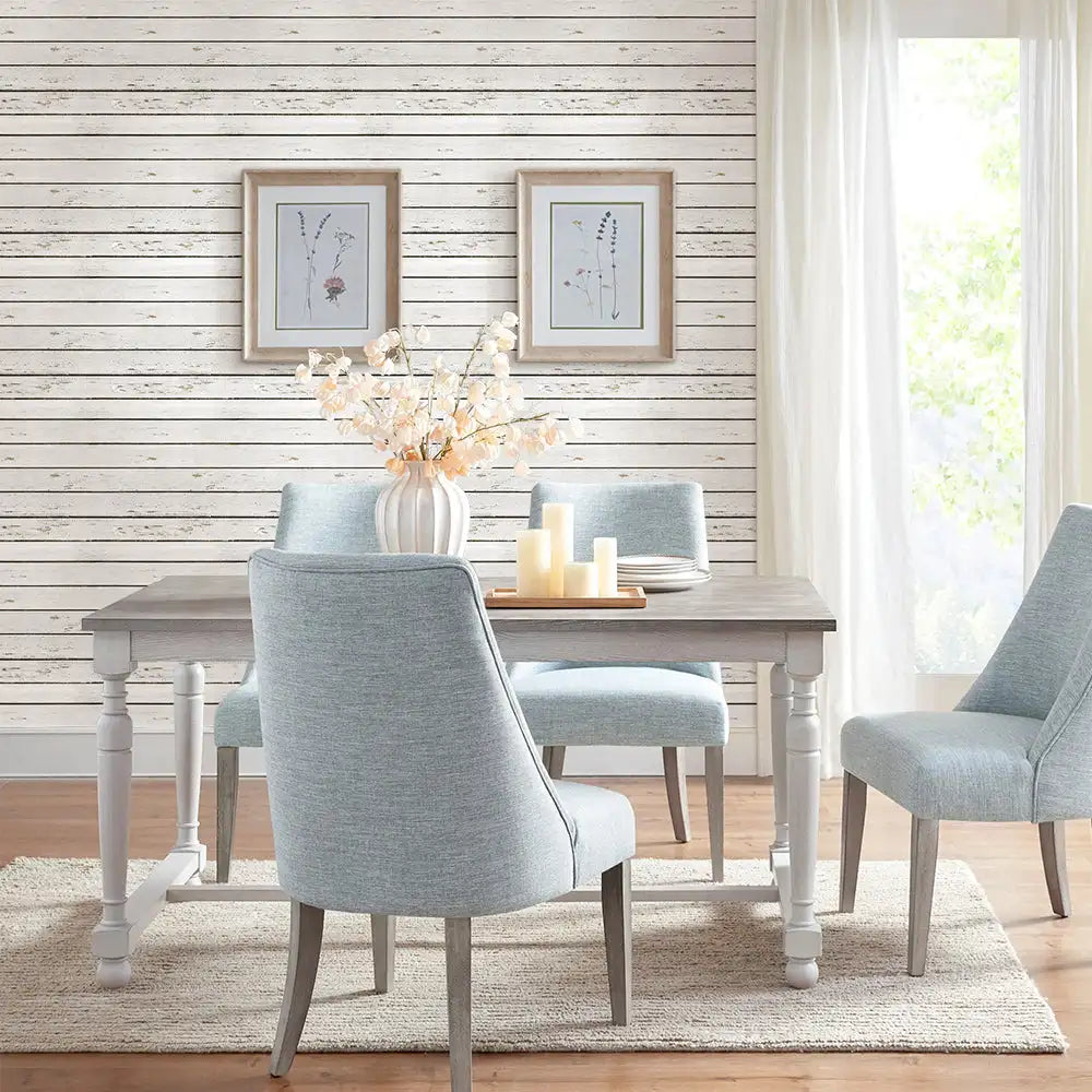 autocollants mur blanc gris bleu 3d imitation bois rustique 10 pièces