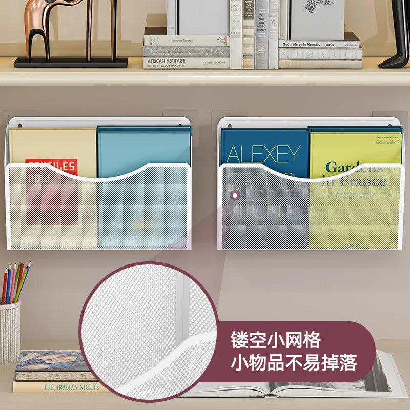 porte documents mural blanc moderne maille fine clips suspension chambre rangement articles divers