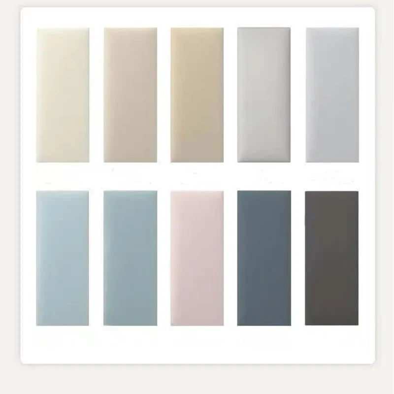 tête lit moderne rectangle stickers adhésifs 20x40cm 20x50cm bleu clair rose pâle