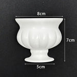 vase mural porcelaine blanc semi circulaire classique arrangement floral