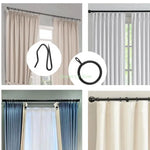 anneaux rideau métal noir clips moderne différents tailles utilisation drapery suspension maison