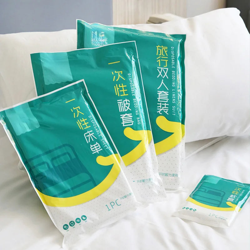 lit ensembles literie jetables draps taies oreillers blanc vert jaune minimaliste moderne