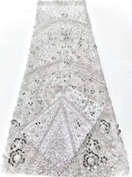tissu décoratif vert olive noir doré rose pâle sequins motifs floraux broderie luxueux élégant
