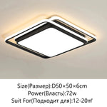 plafonnier led moderne noir blanc doré minimaliste fer salon chambre
