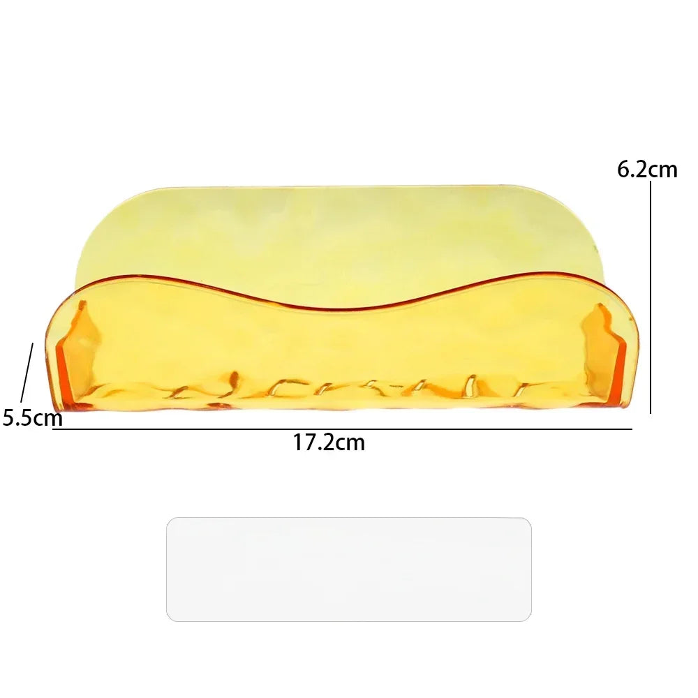 support rangement mural étuis lunettes jaune bleu translucides marbré moderne adhésif lunettes noires plastique