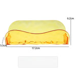 support rangement mural étuis lunettes jaune bleu translucides marbré moderne adhésif lunettes noires plastique
