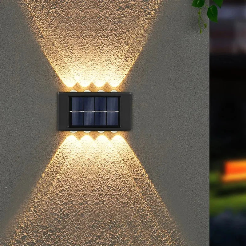 lampes murales solaires led modernes ip66 imperméablesextérieur minimalistes
