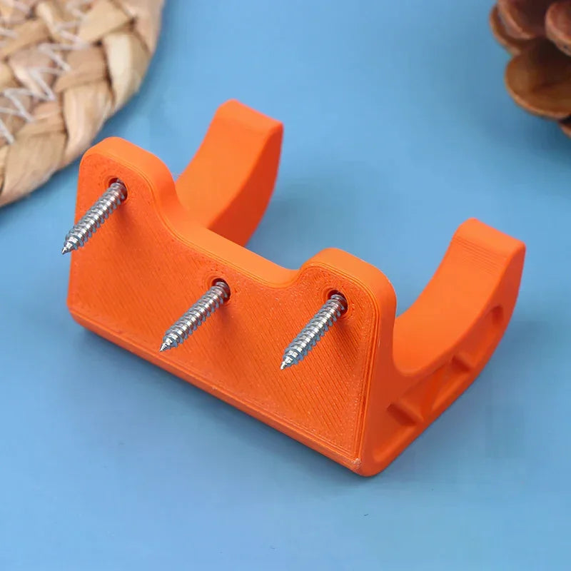 support mural orange tuyaux bouteilles texturé 3d fixations vis cruciformes garage jardin
