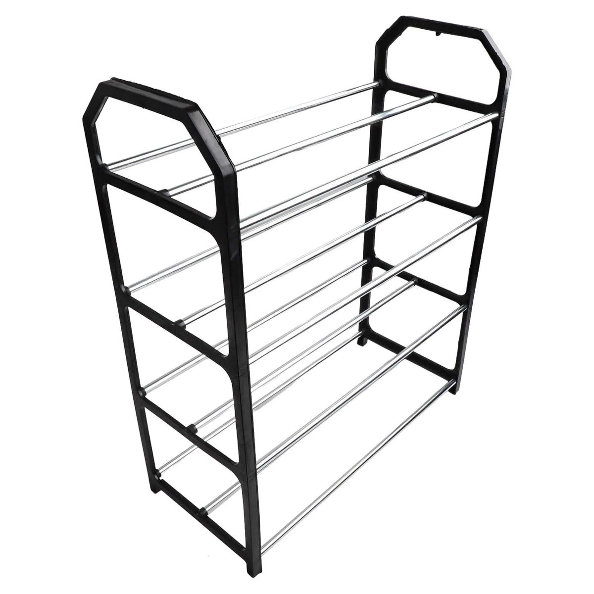 étagère chaussures métal moderne noir argenté grande capacité 50cm 42cm 18cm