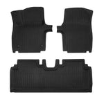tapis sol voiture noir rayures modernes caoutchouc fibre synthétique tronc protection set
