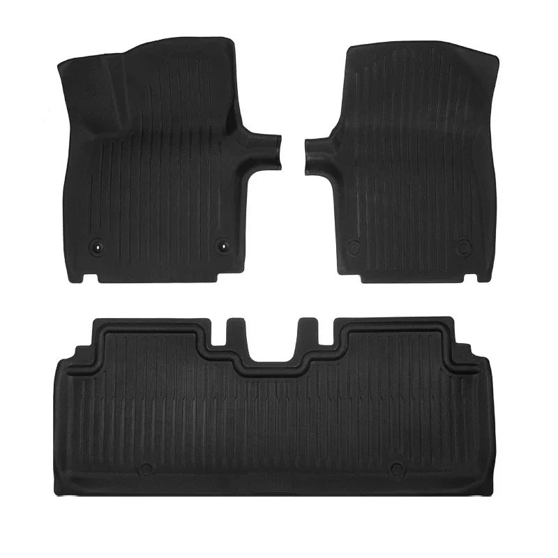 tapis sol voiture noir rayures modernes caoutchouc fibre synthétique tronc protection set