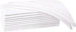 serviettes table coton blancs rayures verticales clips dorés classiques absorbantes 45x45cm usage maison événements