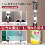 distributeur savon liquide noir mat moderne fixation bouteille savon grille minimaliste cuisine évier