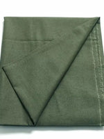 tissu lin coton vert olive uni 140cm large antimicrobien controle odeurs bricolage popeline biologique