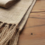serviette table jute beige rustique franges decoration table mariage hiver automne valentin salopes salopes
