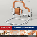 support lit canapé poignées compartiment téléphone orange moderne ergonomique tubes télescopiques anneaux fixations tissu