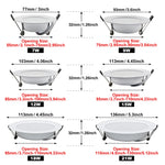 Spot LED 9W 12W 15W blanc moderne salon chambre toiles bain