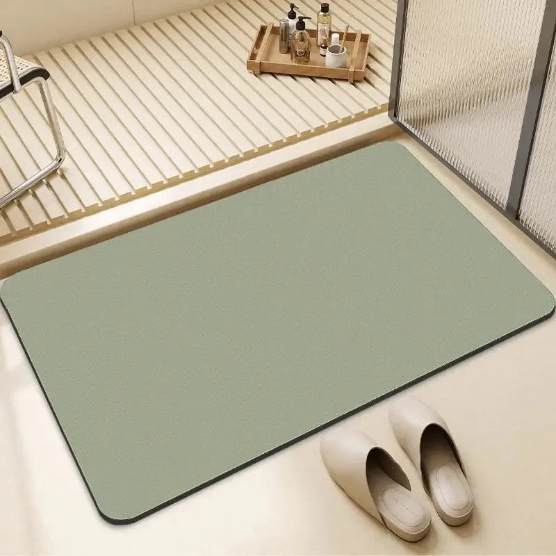 tapis bain résistant rides gris bleu vert moderne sans motif 40x60cm 50x80cm