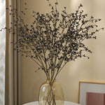 branche artificielle feuilles simples vase décoration intérieure naturelle minimaliste noir jaune rose violet bleu
