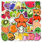 sticker adhésif fruit dessin animé multi couleur waterproof vinyl 6cm adultes adolescents scrapbooking portable