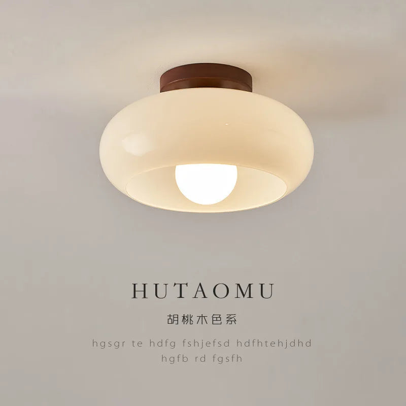 lampe moderne marron clair minimaliste éclairage quotidien bois verre ampoules led autonome