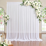 rideau tulle transparent blanc plissé élégant romantique mariage festivité tringle