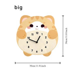 horloge murale balancière chaton mignon cartoon salon chambre quartz orange blanc gris