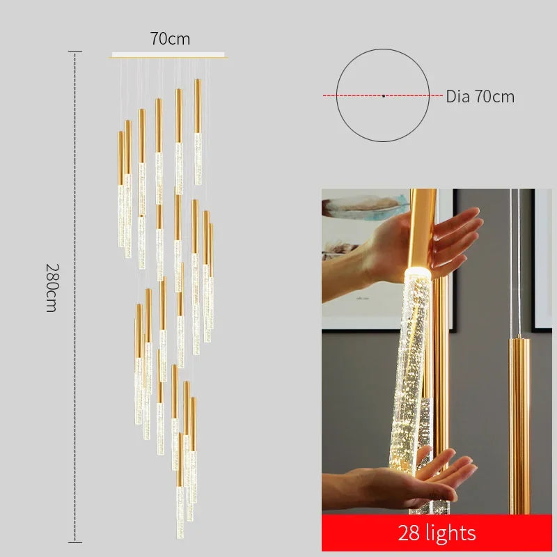 suspension lumineuse moderne or blanc brillantes élégante verre fixée chaînes