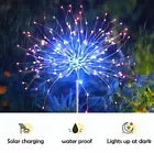 lumière solaire feu d'artifice led bleu blanc rouge vert moderne decoration jardinextérieur