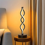 lampe table tactile spirale noir blanc modernes contemporaines LED 60 249 flux lumineux 5W