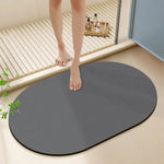tapis bain rapide antidérapant absorbant moderne gris uni adhésif salle bain entrée chambre