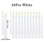 bougies led coniques sans flamme blanc modernes décoration mariage saint valentin dîner